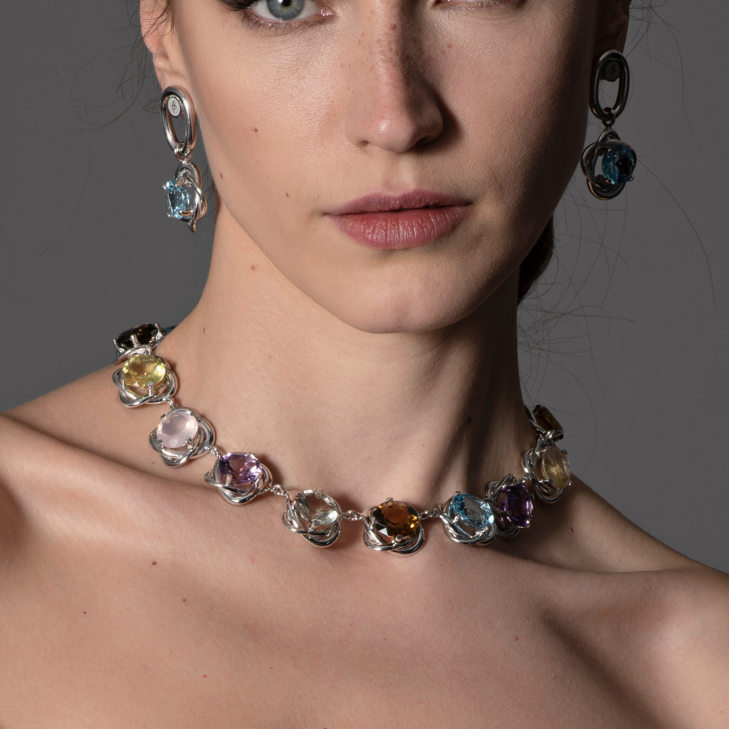 Collana Love Now Girocollo piccolo in Argento e Pietre Naturali