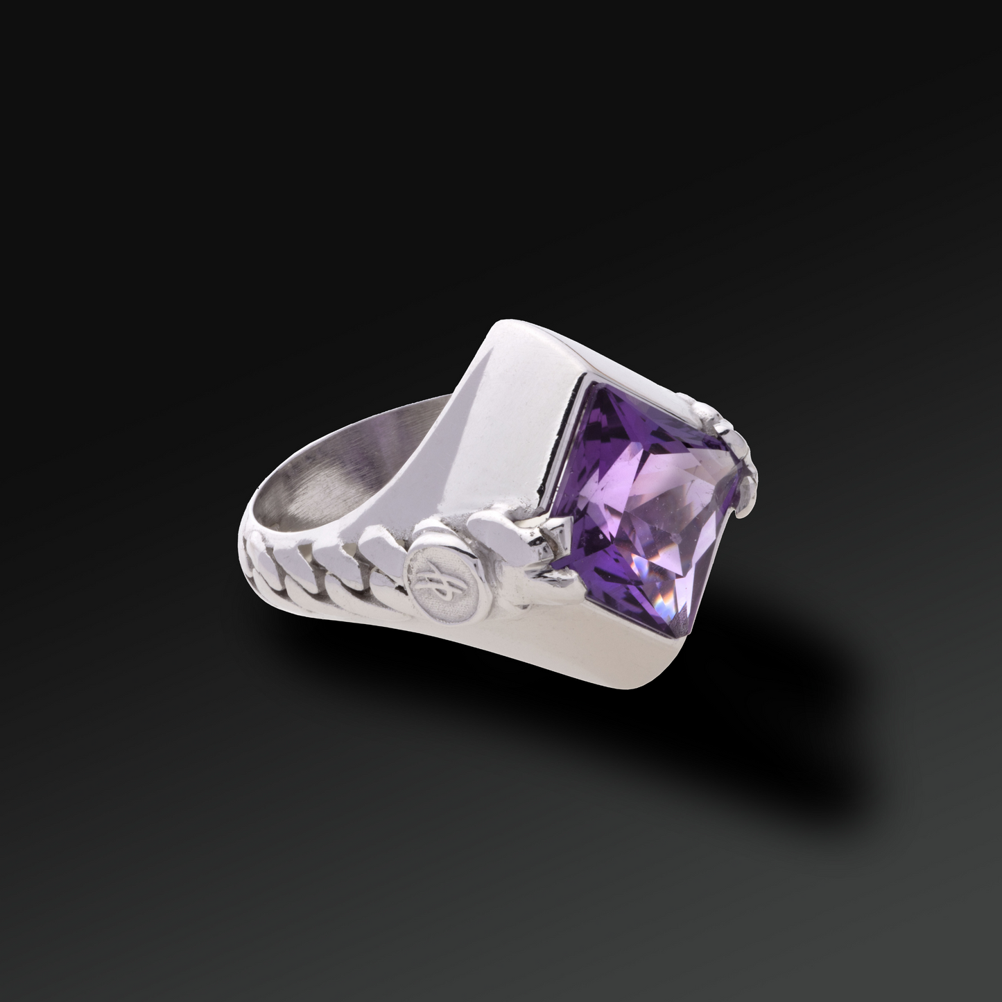 Anello Sincerity Rombo in Argento e Pietra Naturale