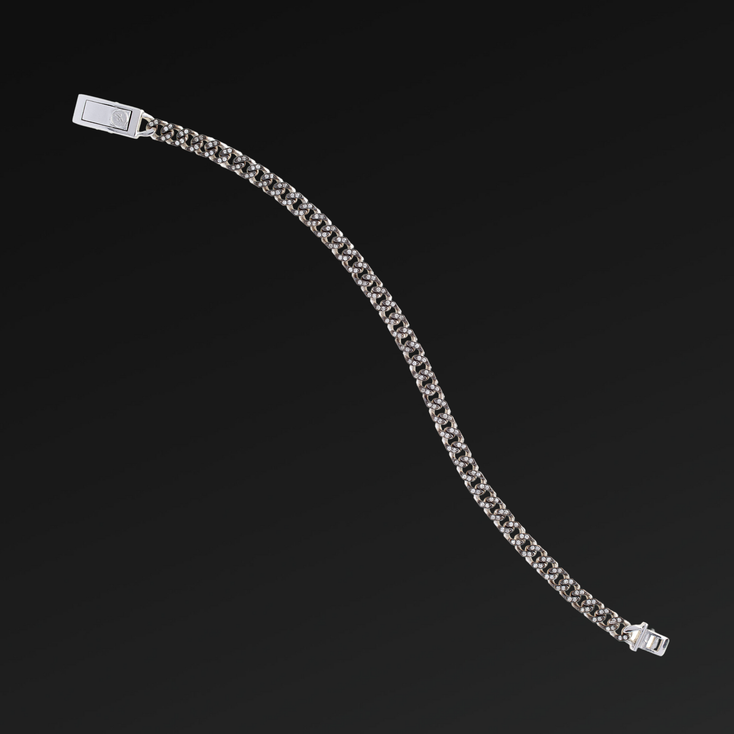 Bracciale Respect Groumette in Argento e Diamanti