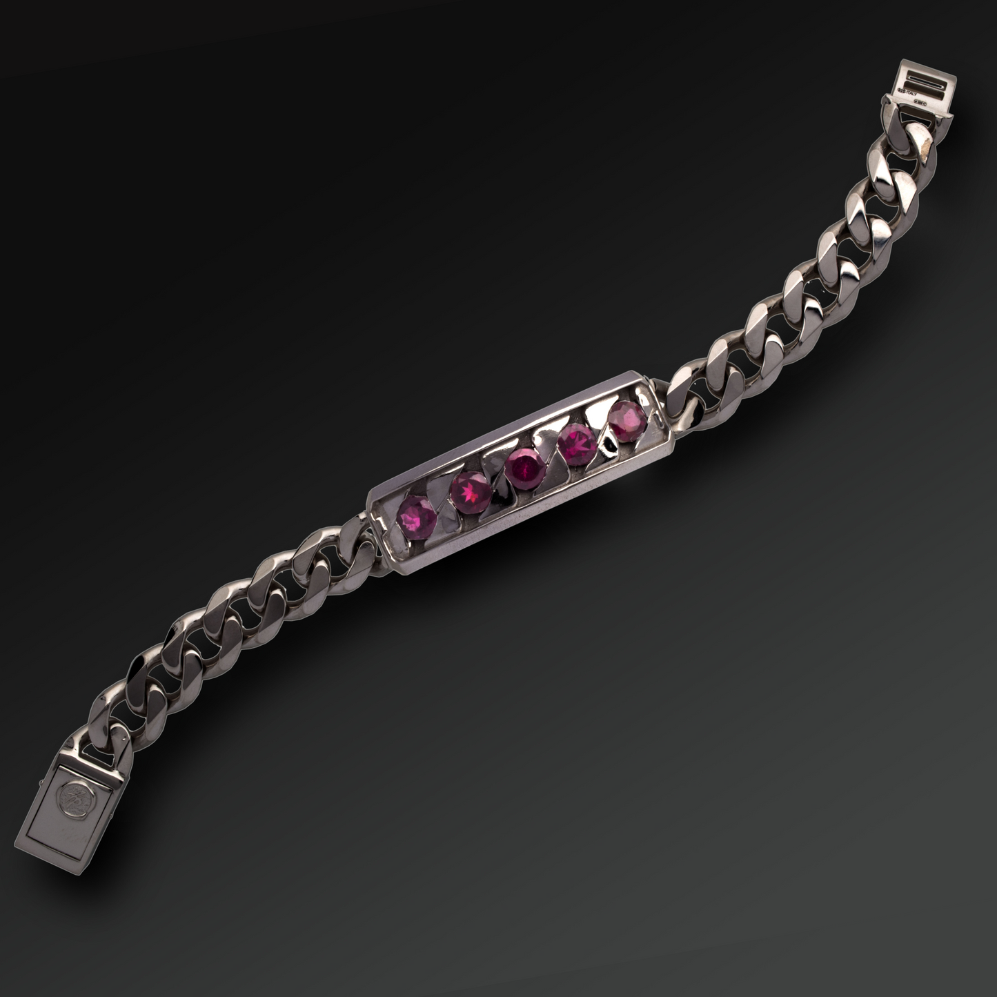 Bracciale Perfection Groumette Grande in Argento e Pietra Naturale