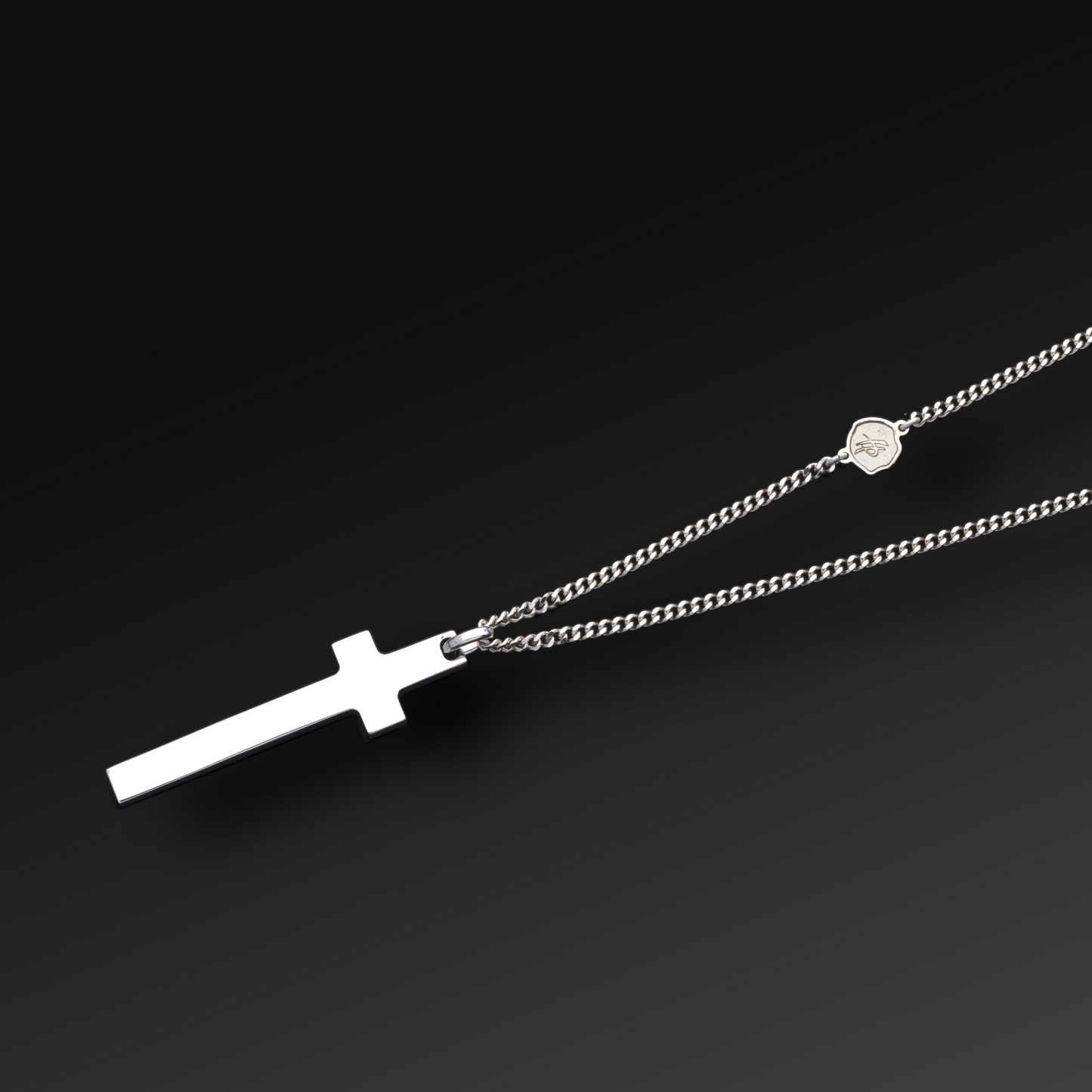 Collana Flexibility Croce Spessa in Argento