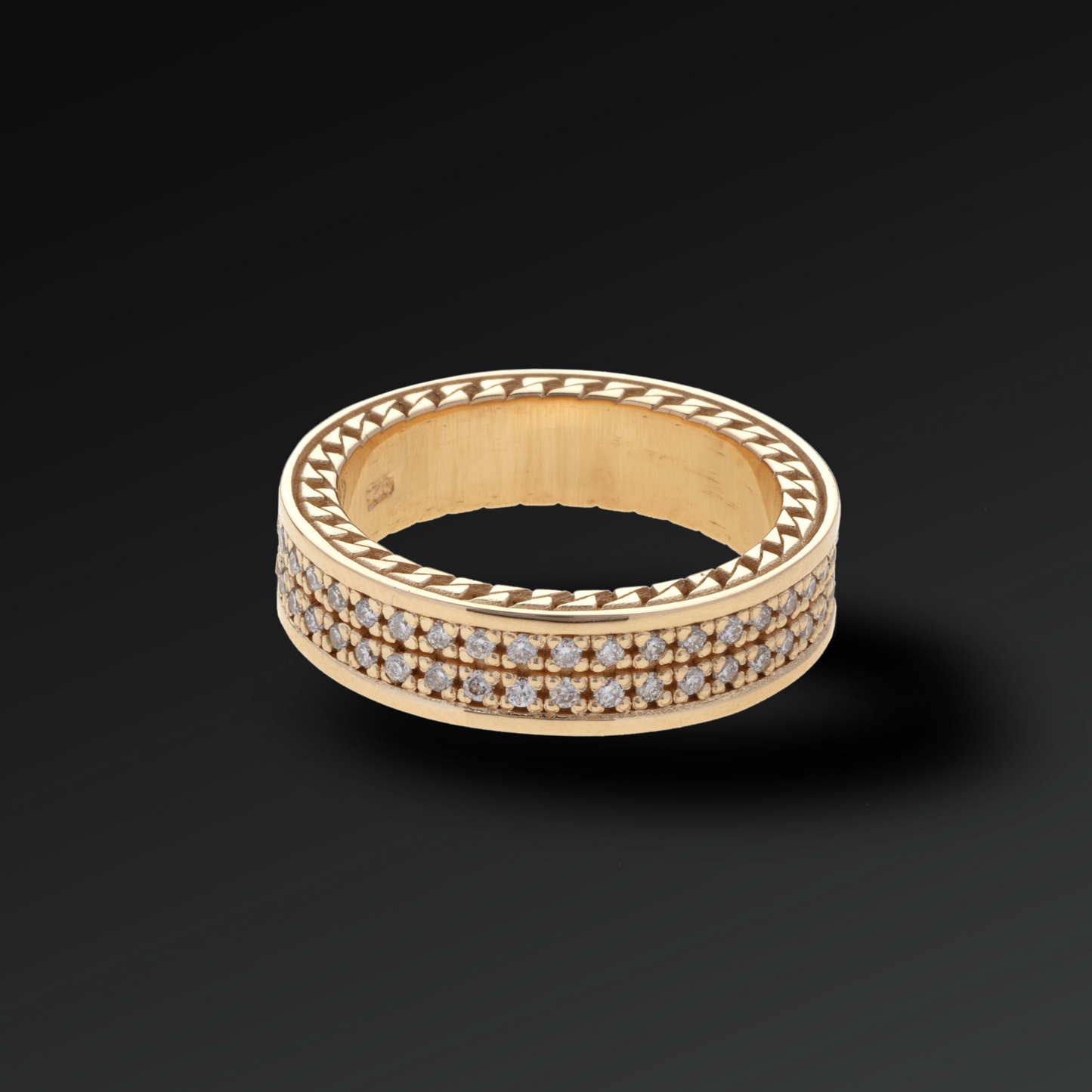 Anello Eternity in Oro e Diamanti Bianchi