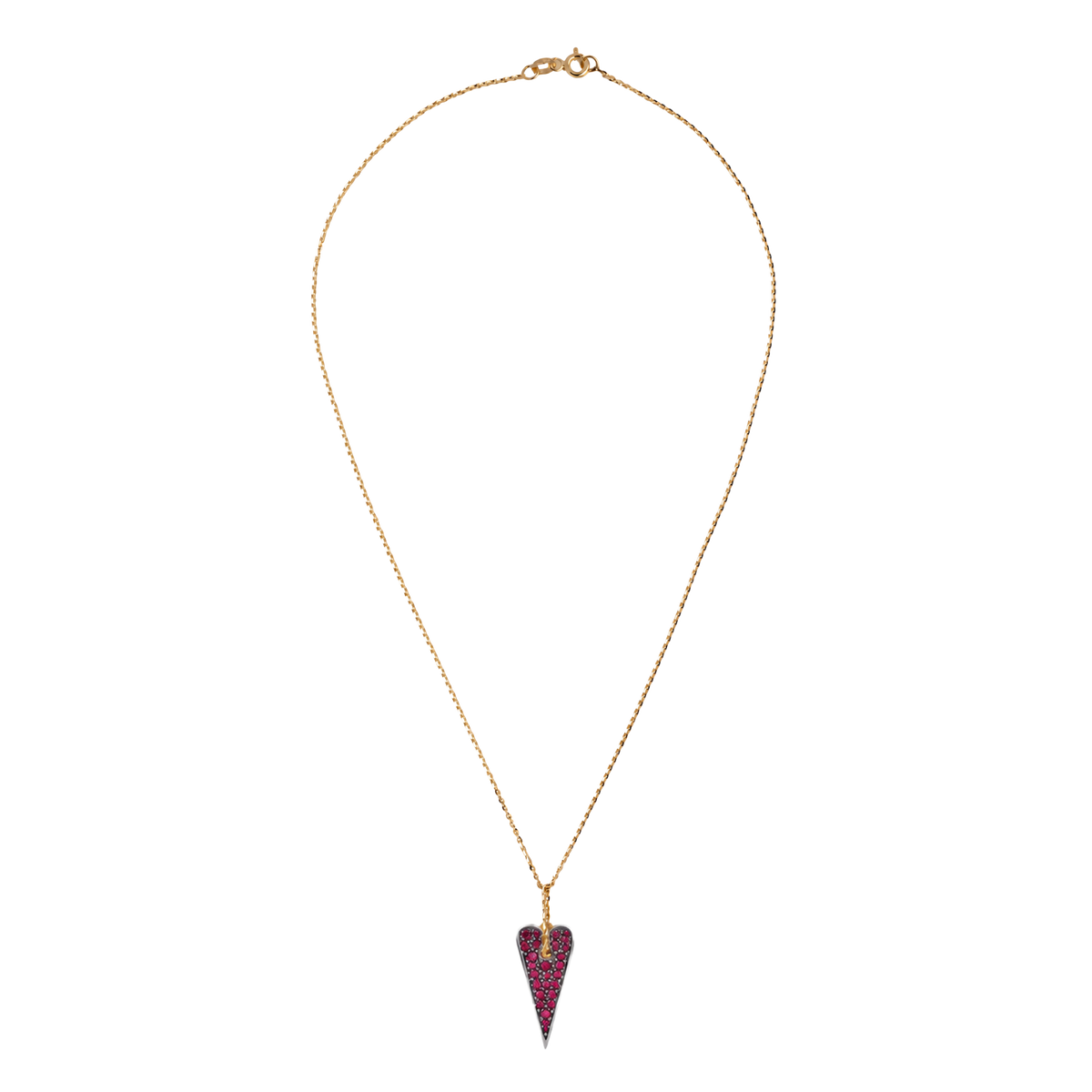 Collana Shining Heart in Oro, Argento e pietre preziose