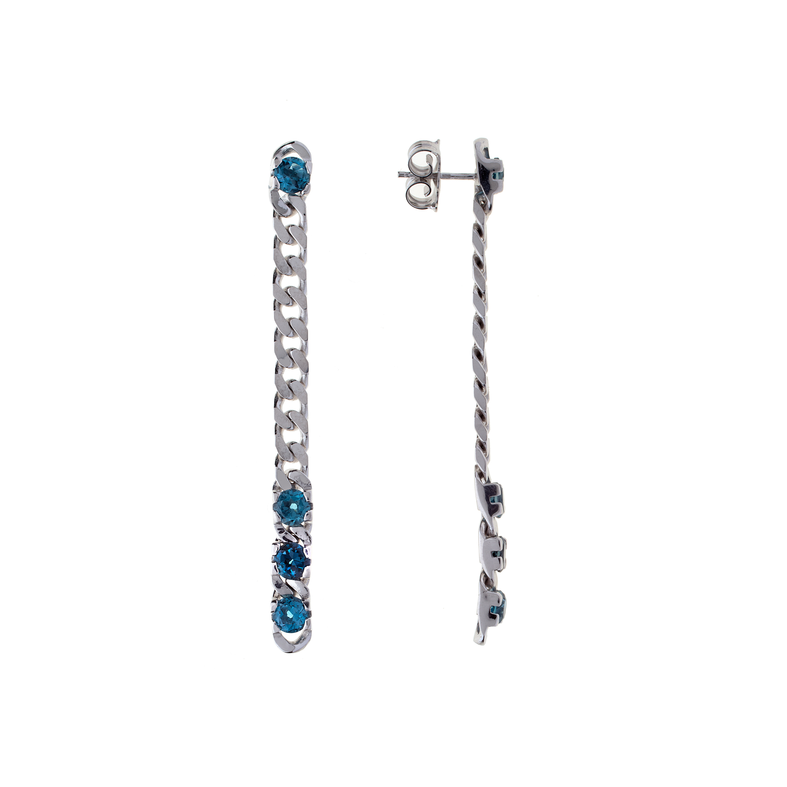 Orecchini Perpetual Love Mezzo Tennis in Argento e Pietra Naturale