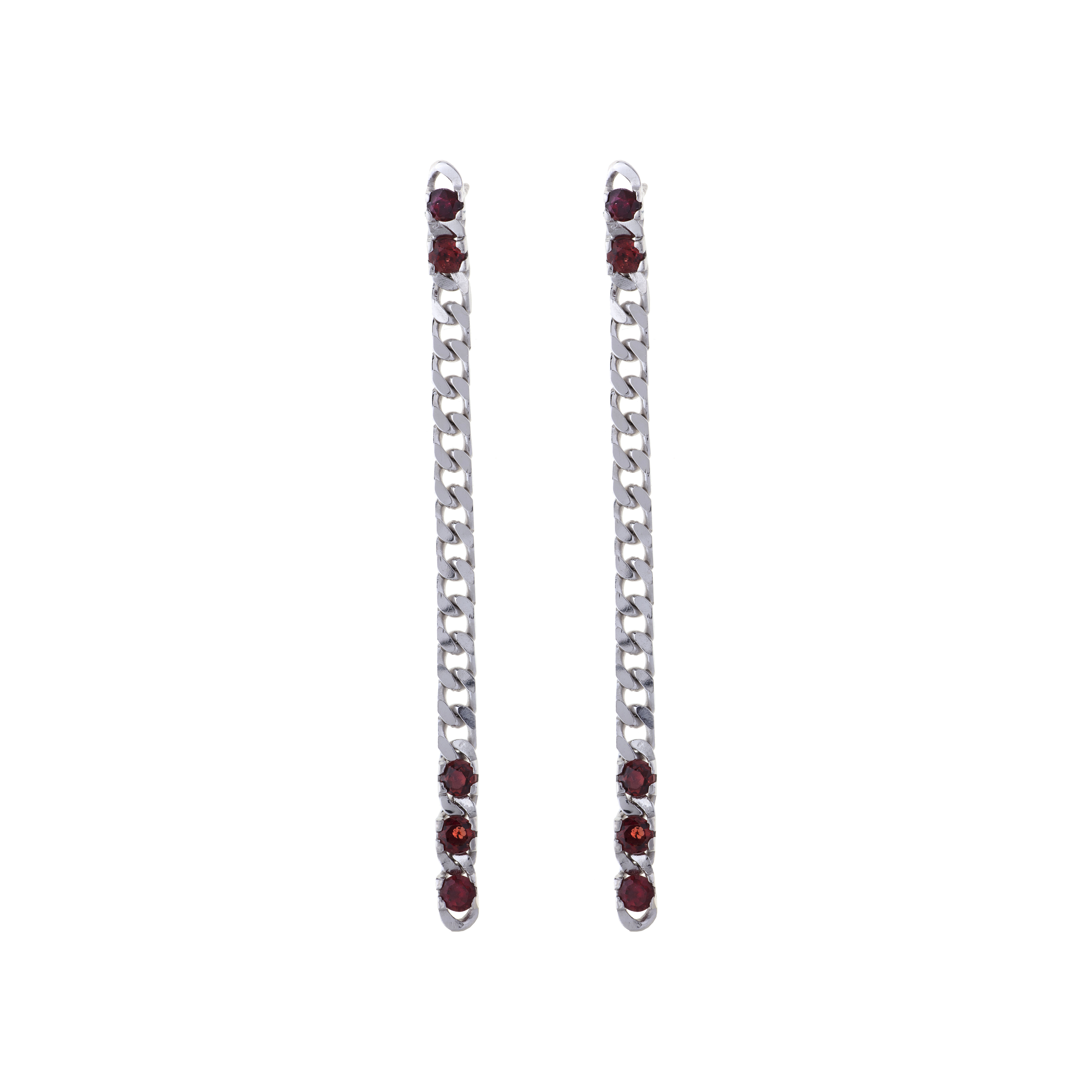 Orecchini Perpetual Love Mezzo Tennis piccolo in Argento e Pietra Naturale