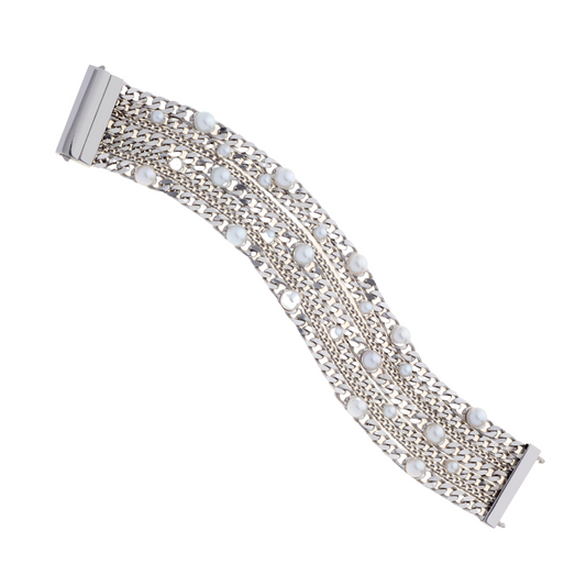 Bracciale Her Power Fascia in Argento e Perle