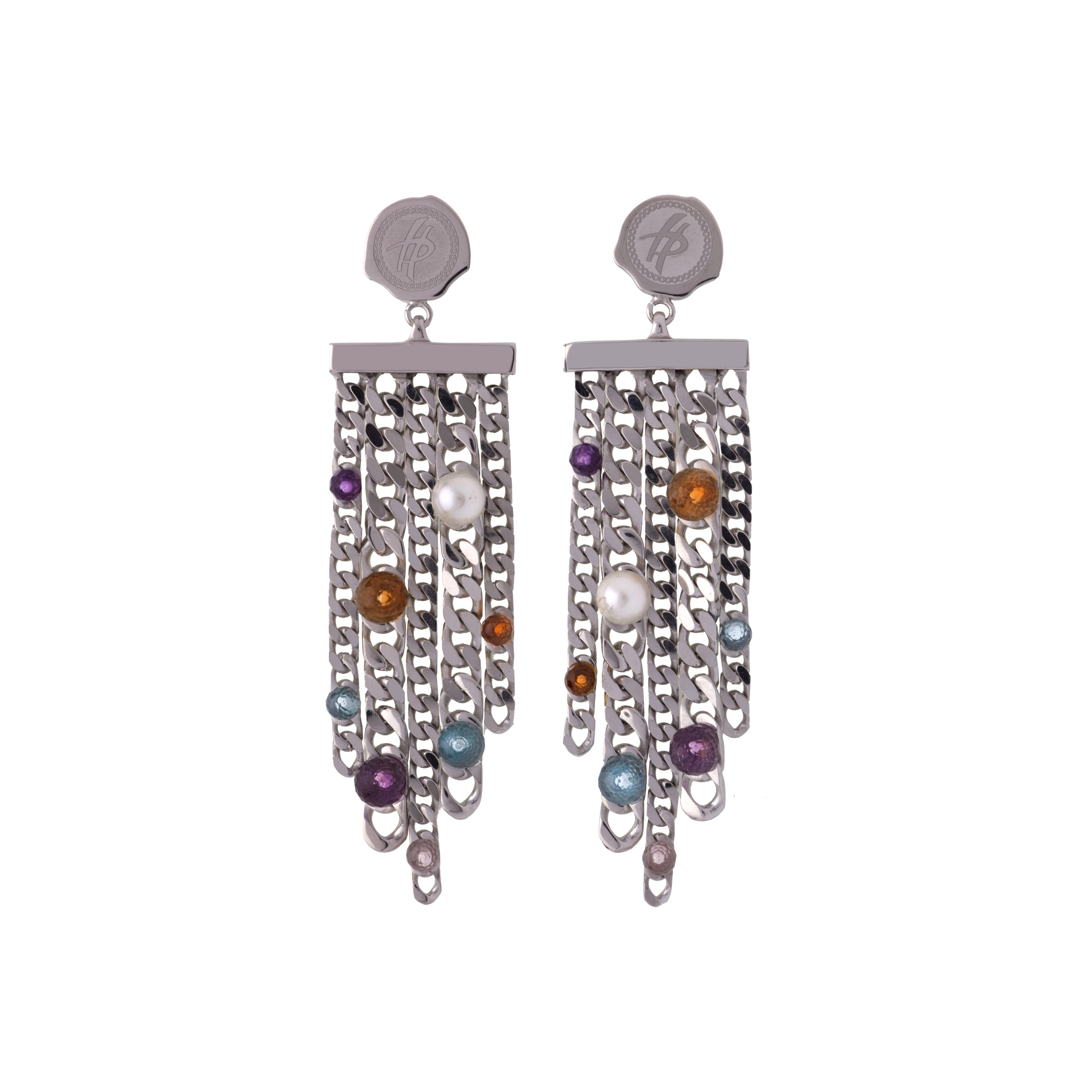 Orecchini Her Power grande in Argento e Pietre Naturali