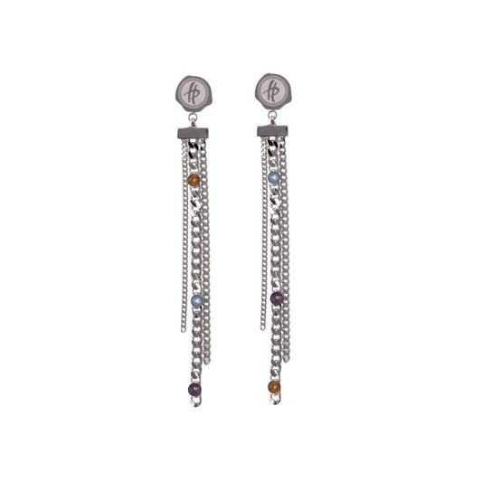 Her Power small earrings in Silver and Natural Stones