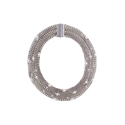 Collana Her Power Fascia in Argento e Perle