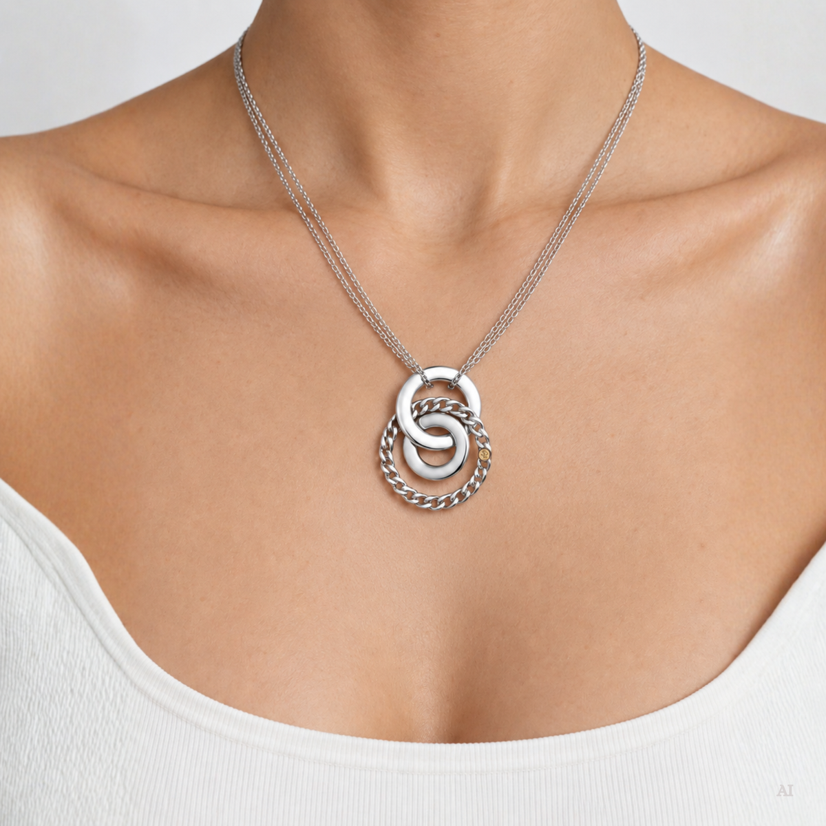 All of Me Necklace Pendant in Silver