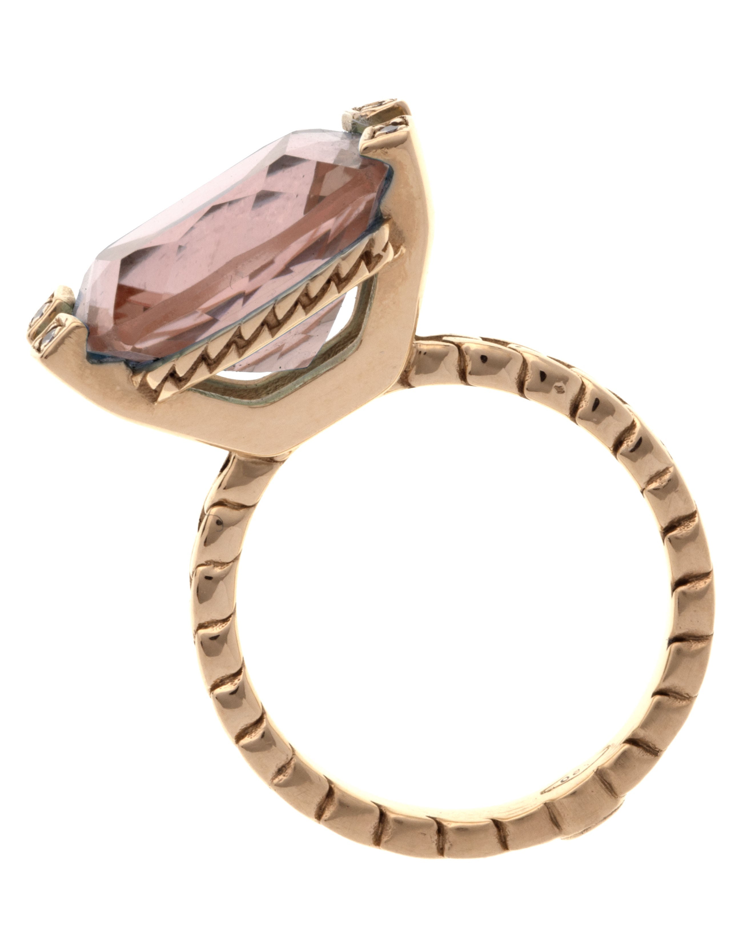Unique Ring in Gold and Natural Stones