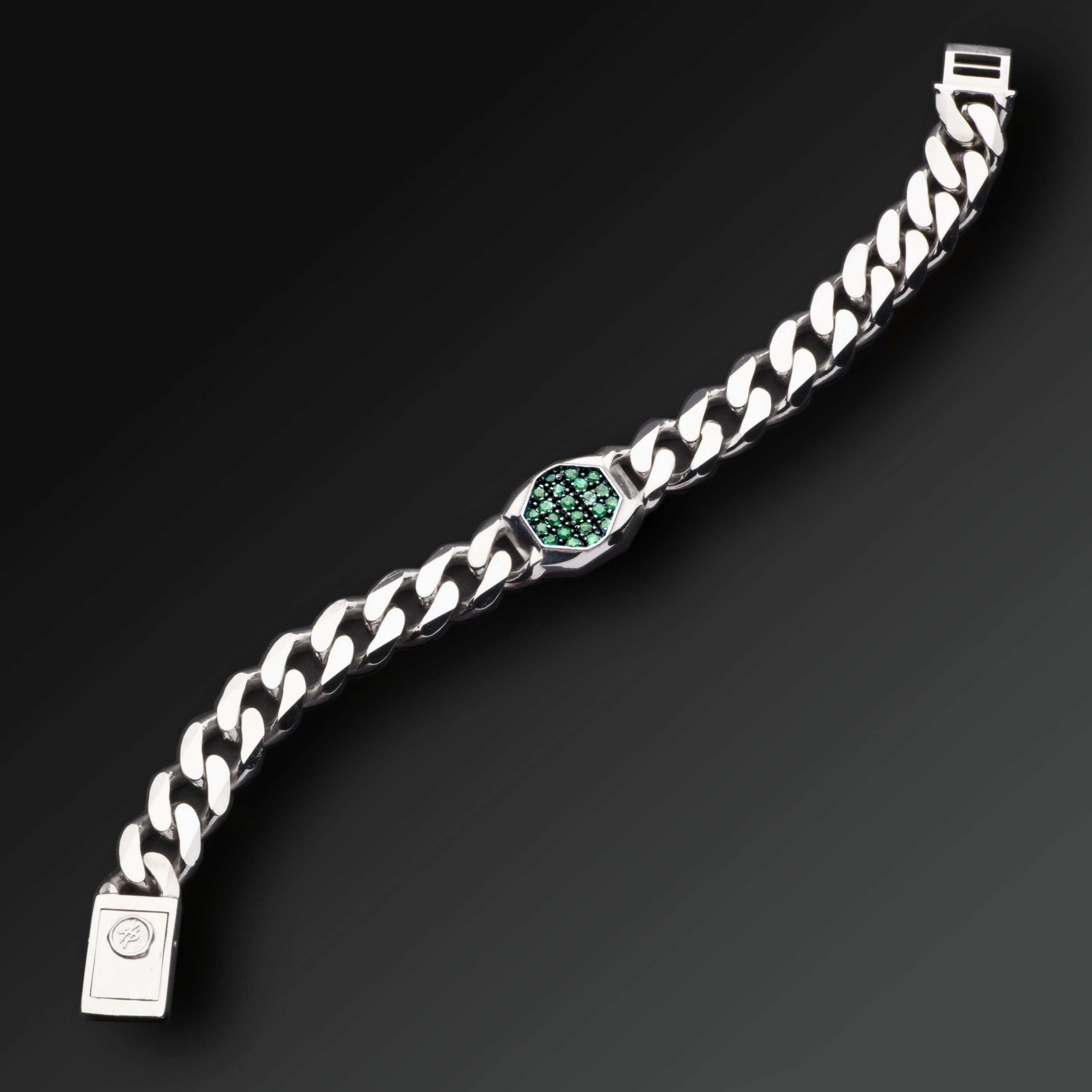 Strength Pavè Bracelet in Silver and Sapphires