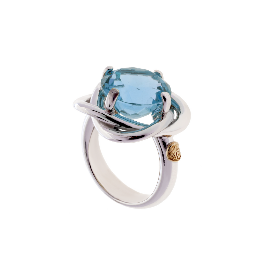 Anello Love Now in Argento e Pietra Naturale Topazio