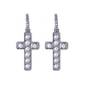 Orecchini Perpetual Love Croce in Argento e Perle