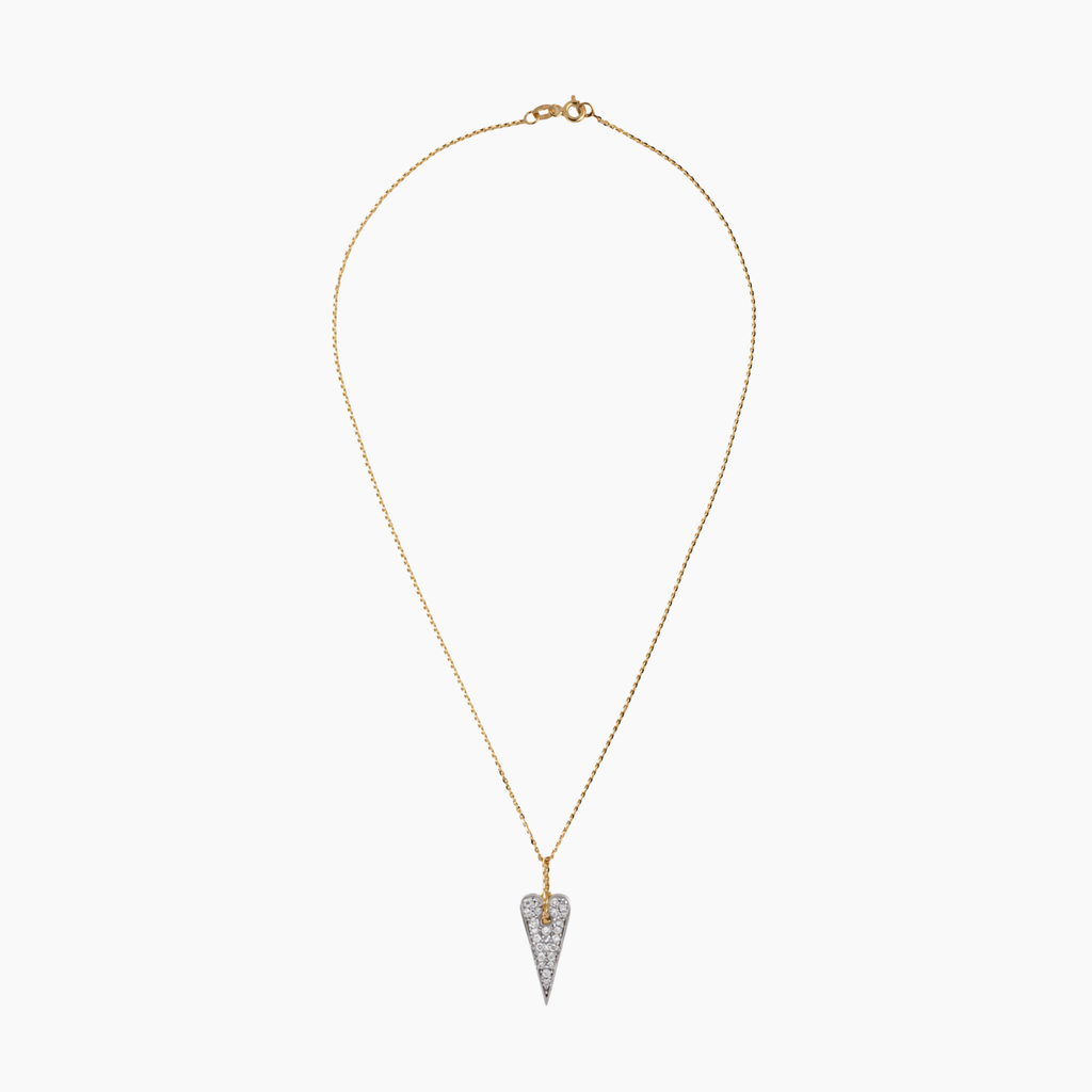 Collana Shining Heart in Oro, Argento e Pietre preziose