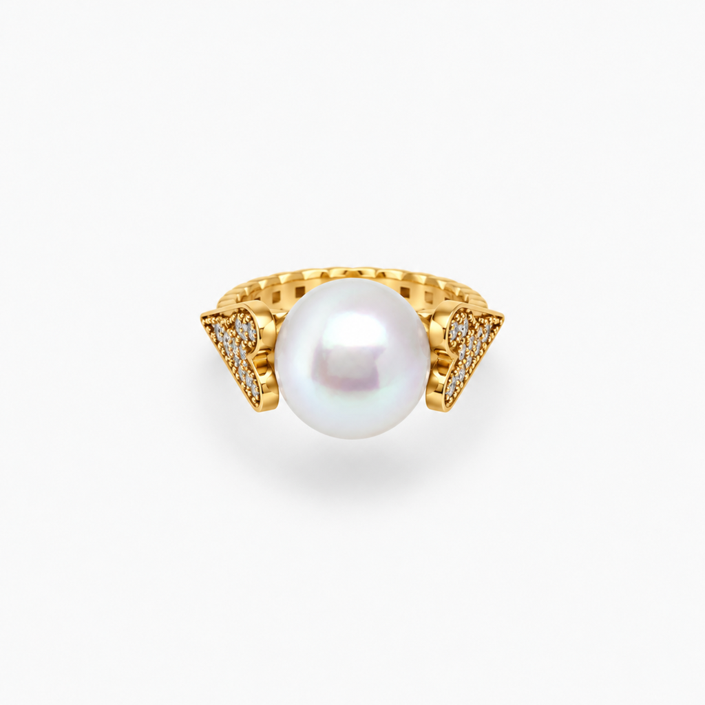 Anello Forever Now perla e diamanti