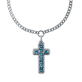 Collana Perpetual Love Croce Catena in Argento e Pietra NaturaleCitrino Madeira