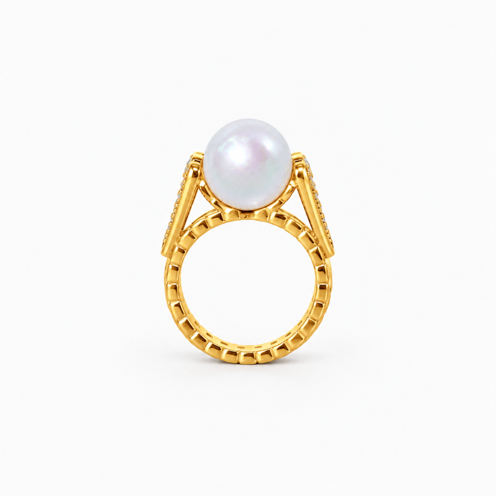 Anello Forever Now perla e diamanti