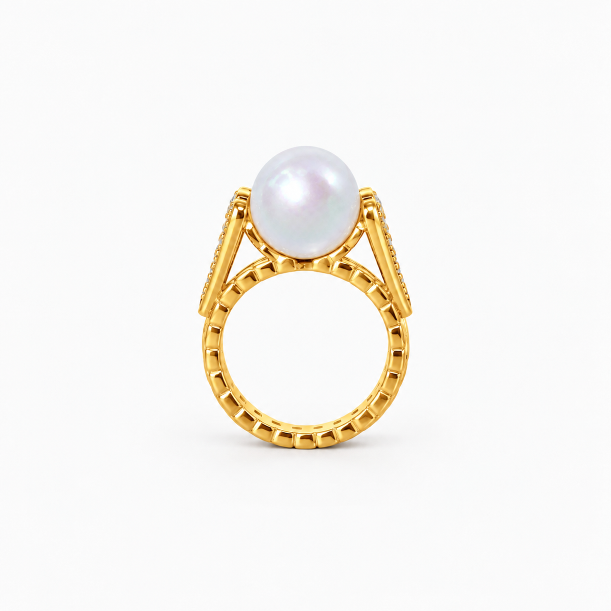 Anello Forever Now perla e diamanti