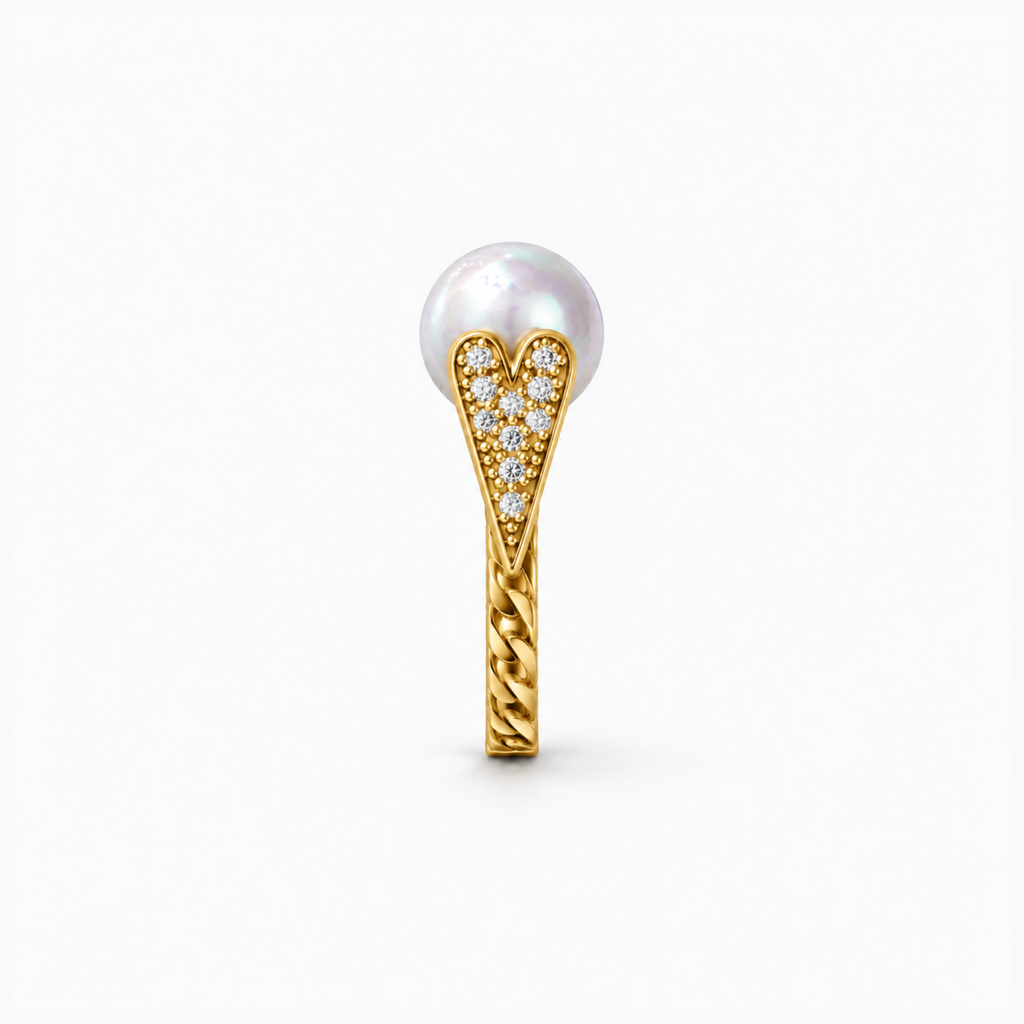 Anello Forever Now perla e diamanti