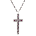 Collana Perpetual Love Croce Grande in Argento e Pietra NaturaleCitrino Madeira