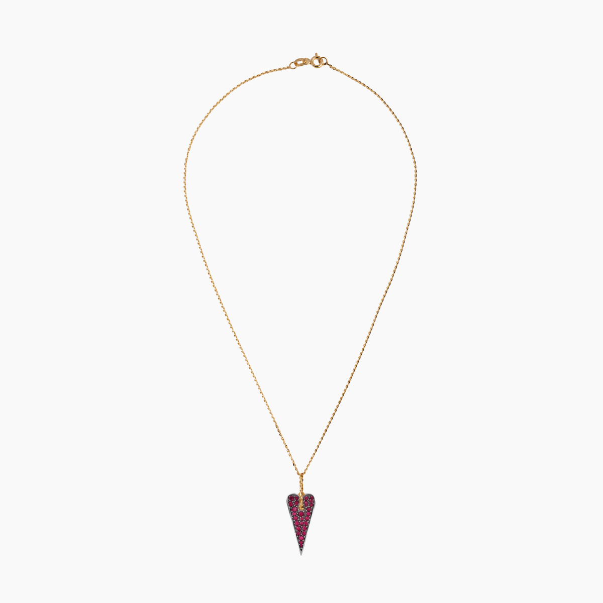 Collana Shining Heart in Oro, Argento e Pietre preziose