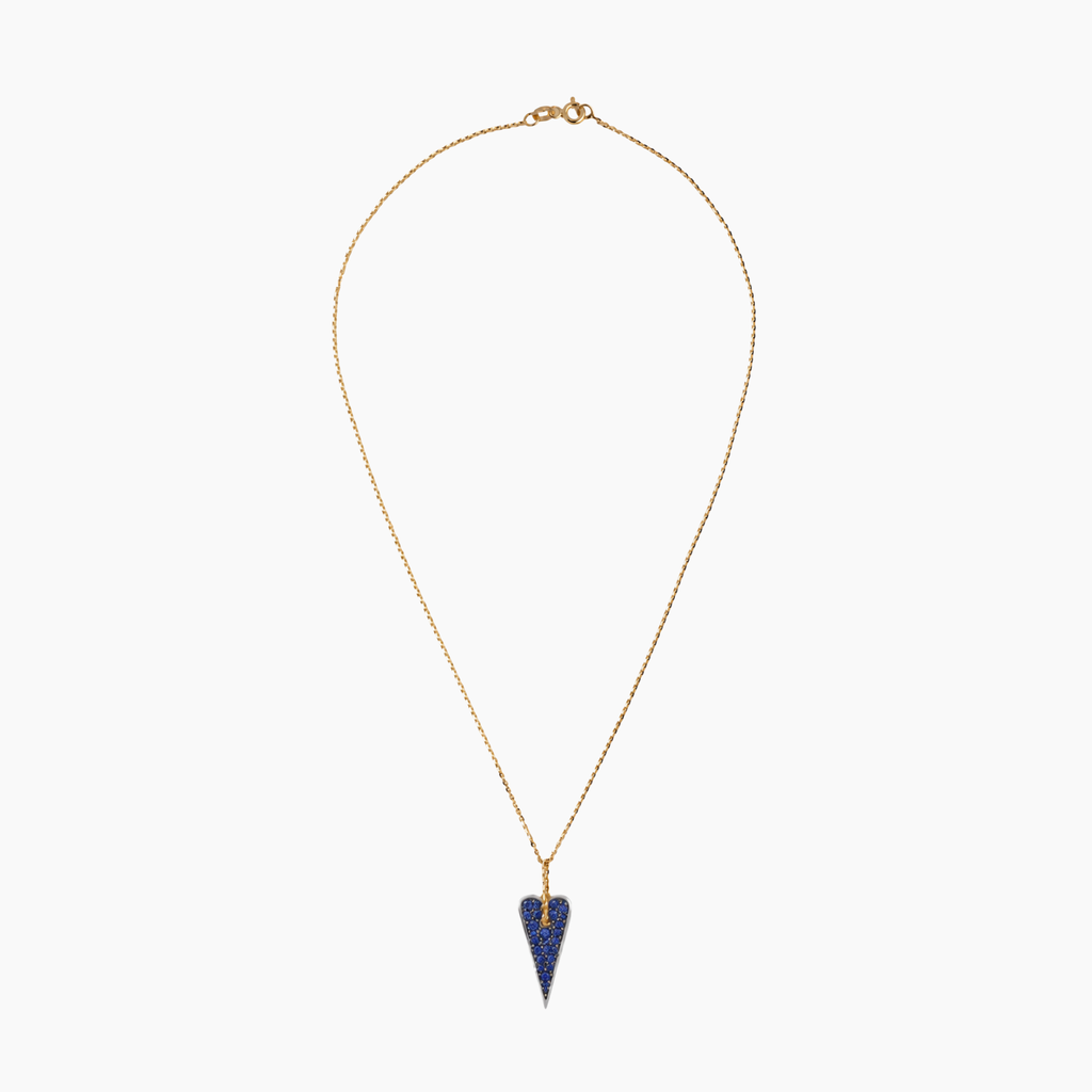 Collana Shining Heart in Oro, Argento e Pietre preziose