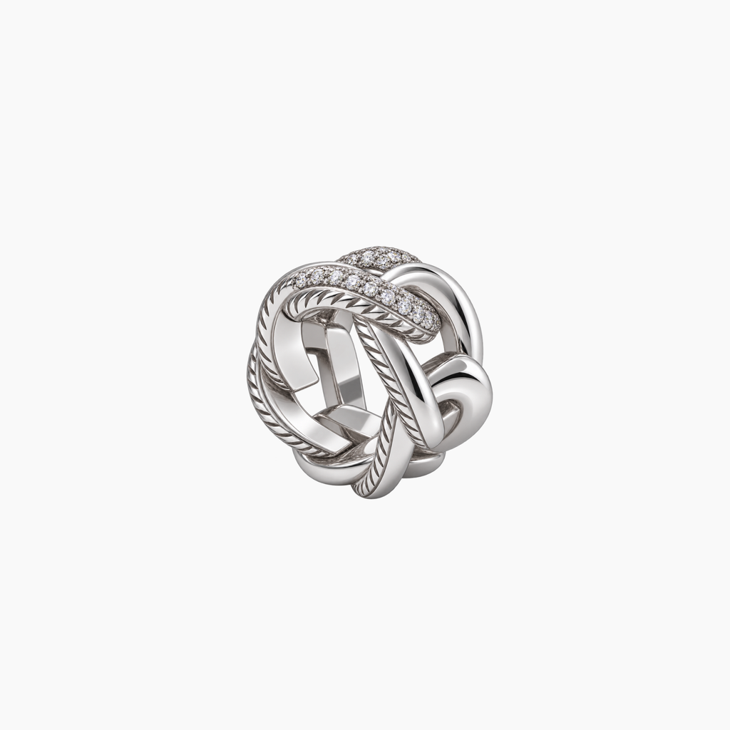 Glitter Ring in Silver and Rubies