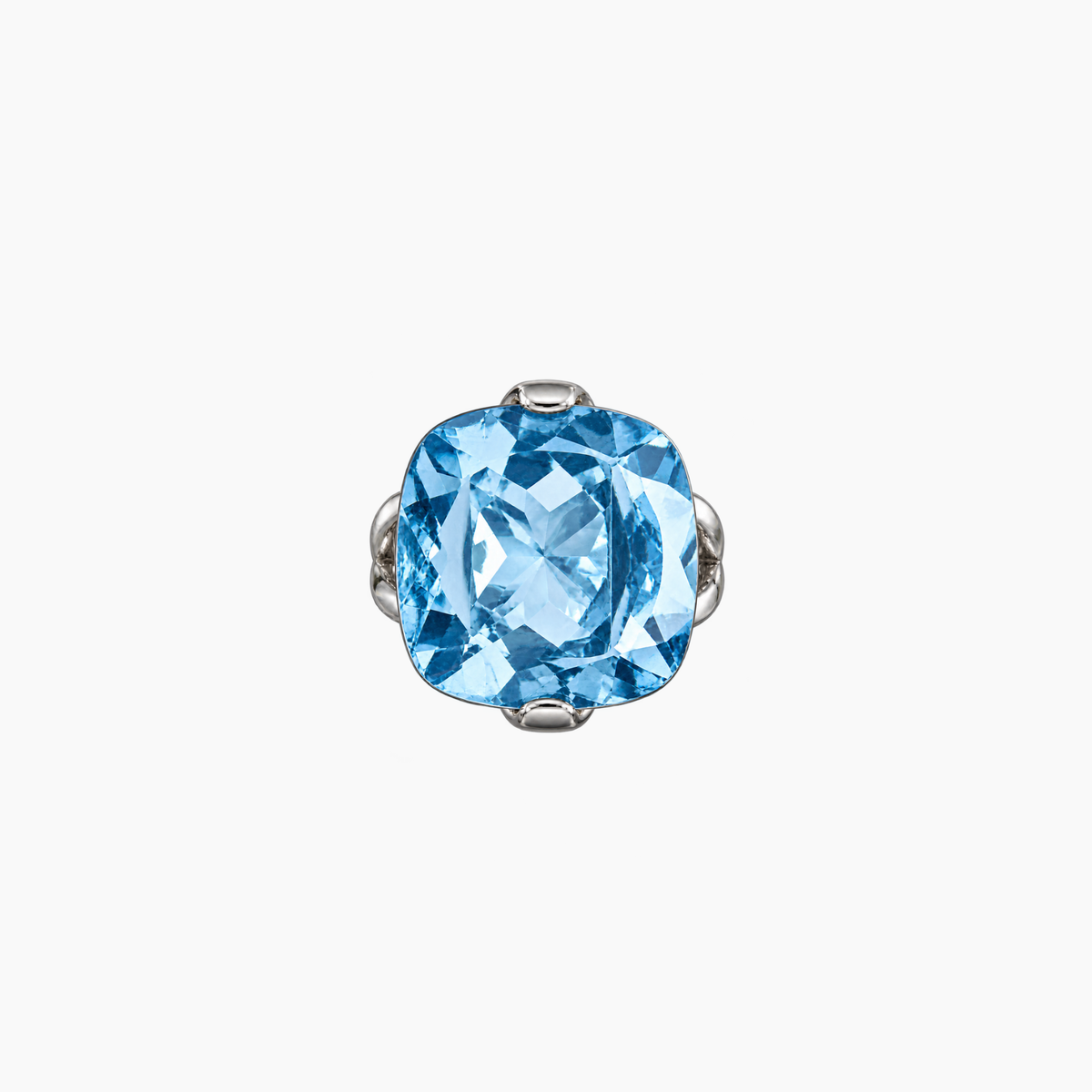 Large Love Forever Ring in Silver and Natural Stone