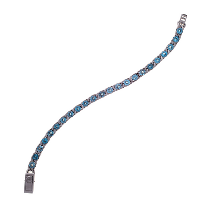 Bracciale Perpetual Love Tennis in Argento e Pietra NaturaleLondon Blue