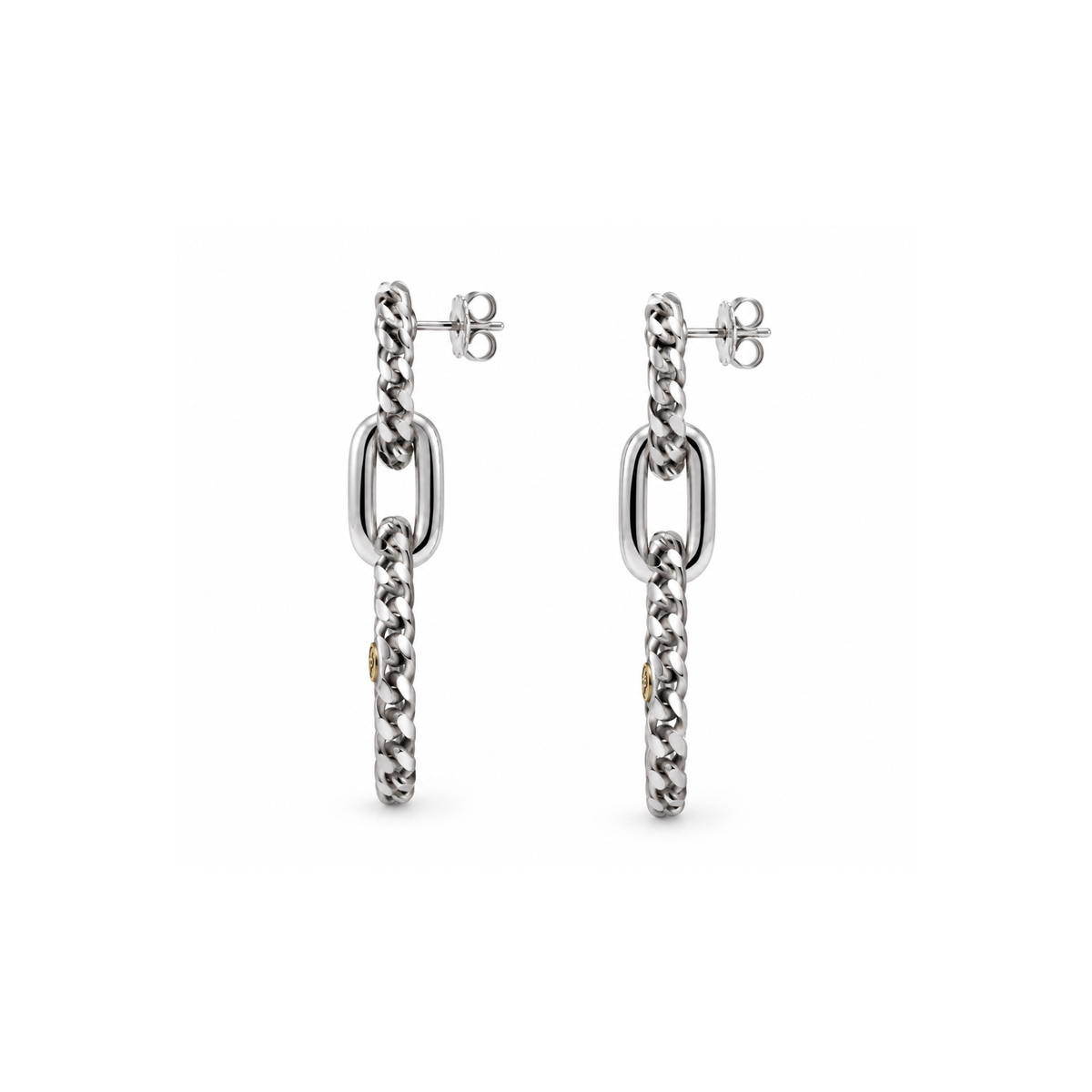 All of Me double Groumette earrings in Silver
