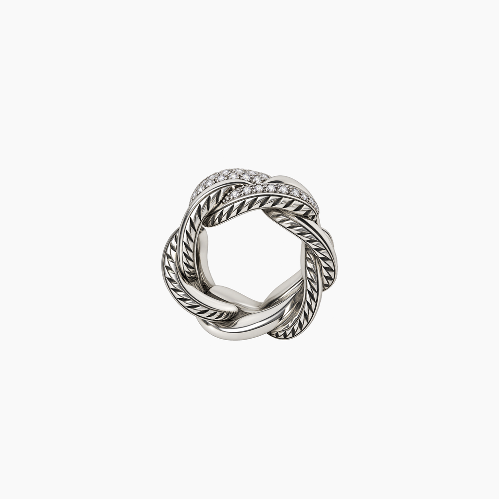 Glitter Ring in Silver and Rubies