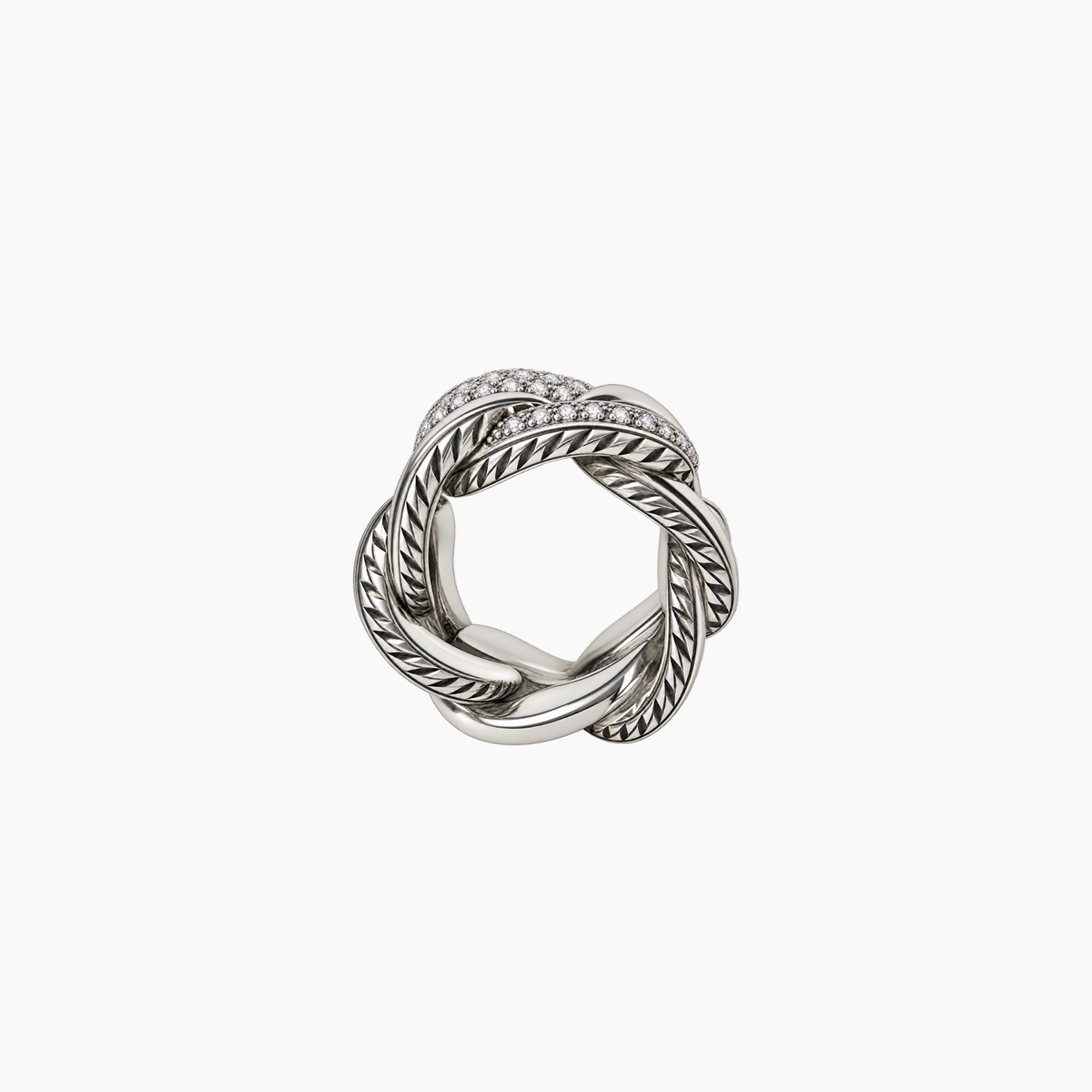 Glitter Ring in Silver and Rubies