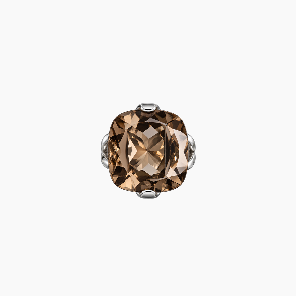 Large Love Forever Ring in Silver and Natural Stone