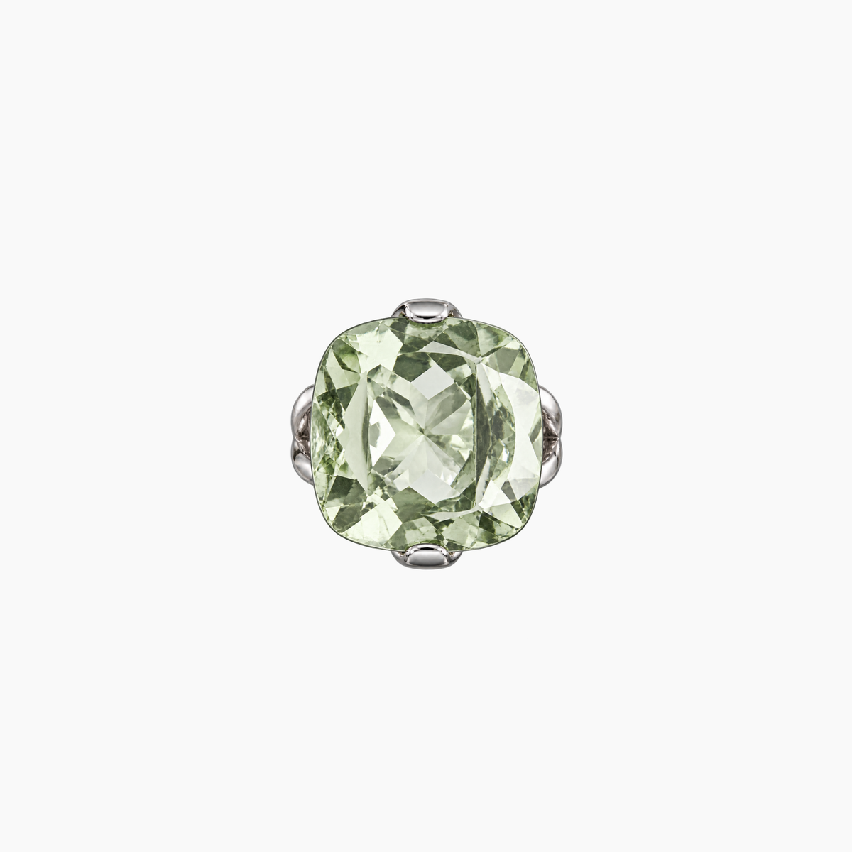 Large Love Forever Ring in Silver and Natural Stone