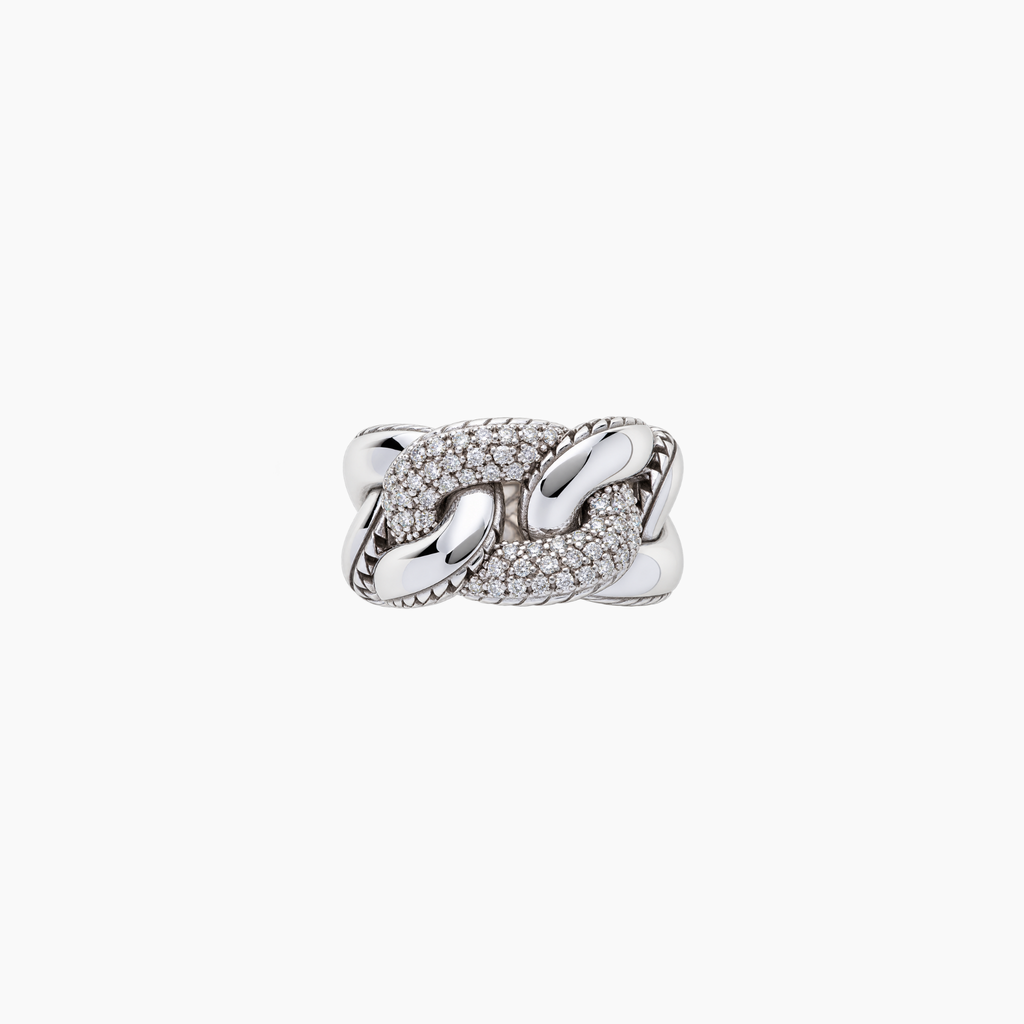 Glitter Ring in Silver and Rubies