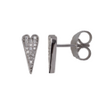 Orecchini Shining Heart Cuore piccolo in Argento e Diamanti