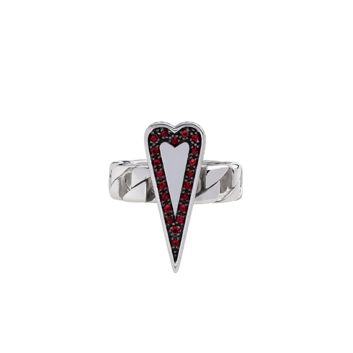 Anello Mystic Heart piccolo in Argento e Pietre Naturali