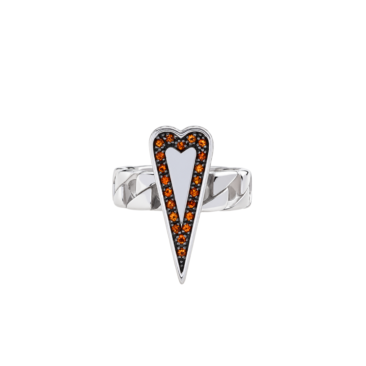 Anello Mystic Heart piccolo in Argento e Pietre Naturali