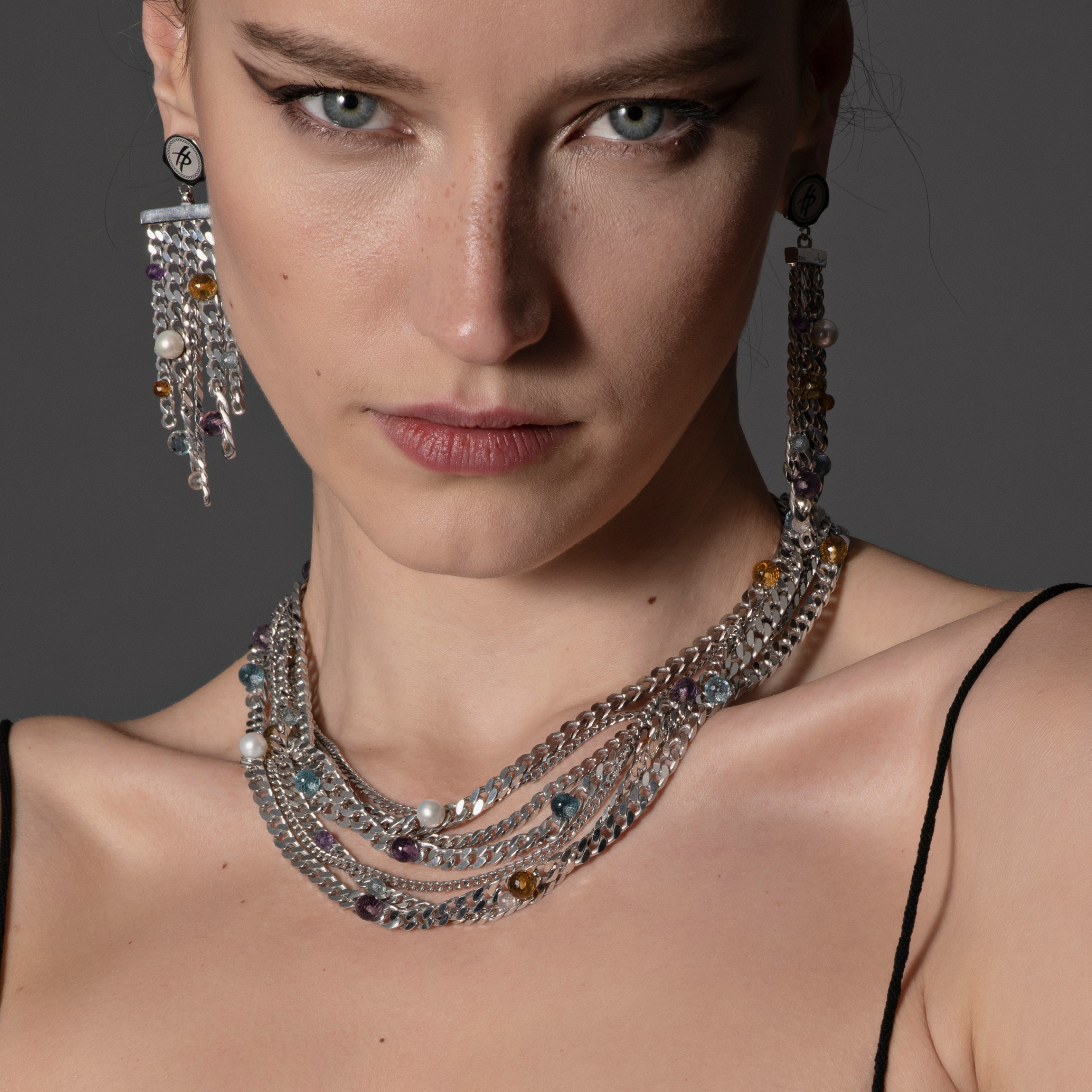 Collana Her Power Fascia in Argento e Pietre Naturali