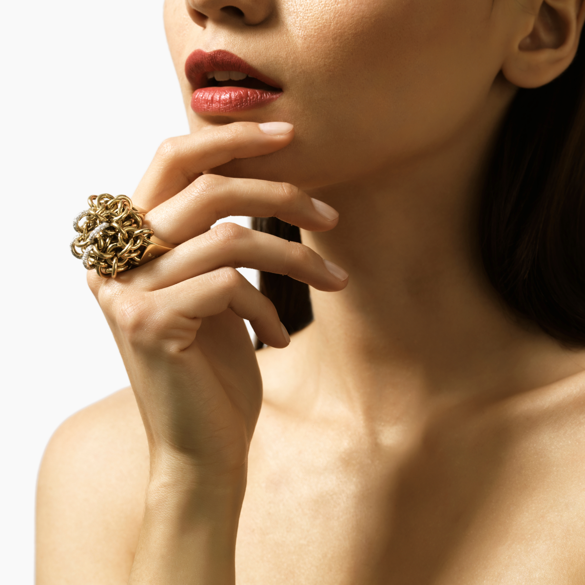 Plot Ring in Gold and Diamonds