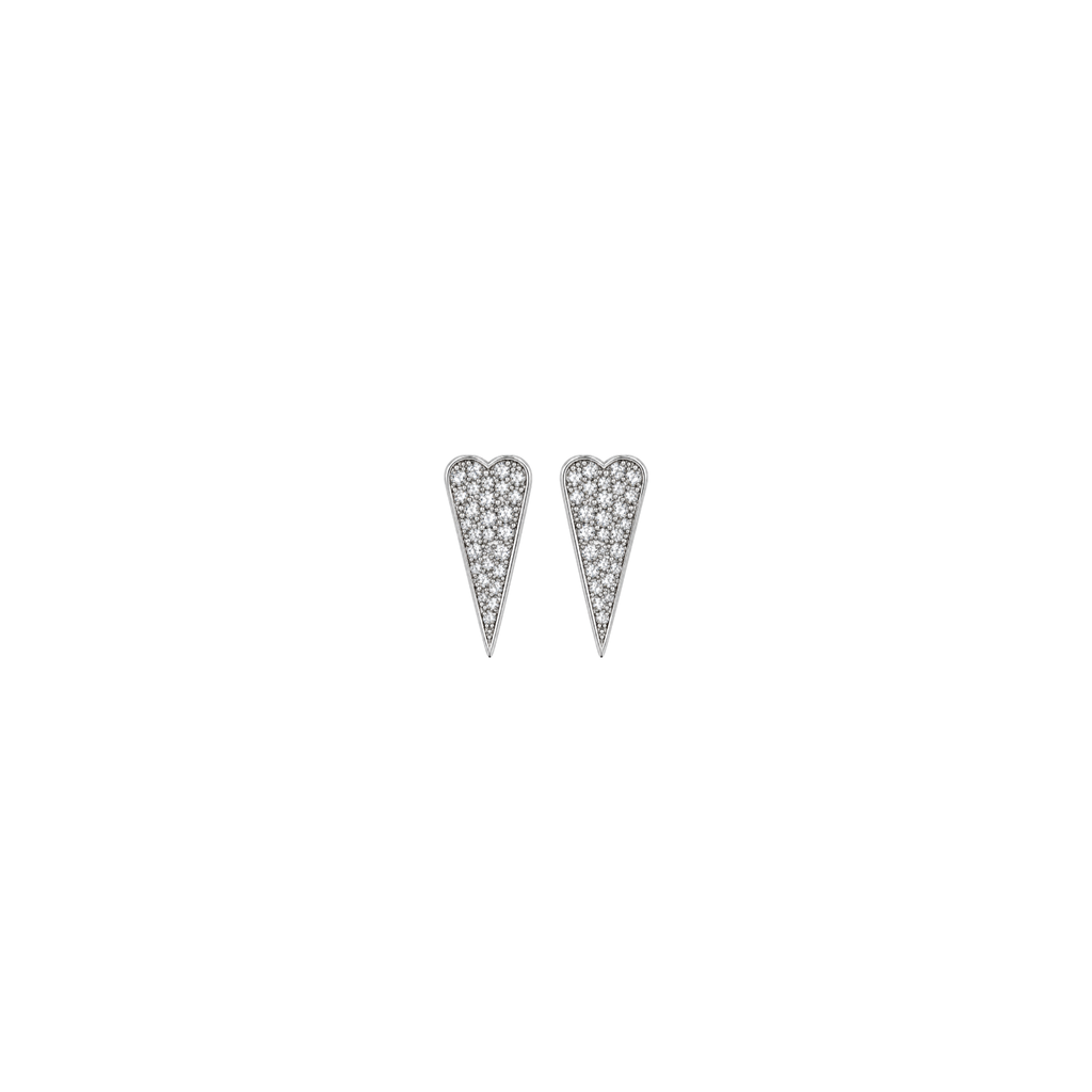 Orecchini Shining Heart Cuore in Argento e pietra preziose