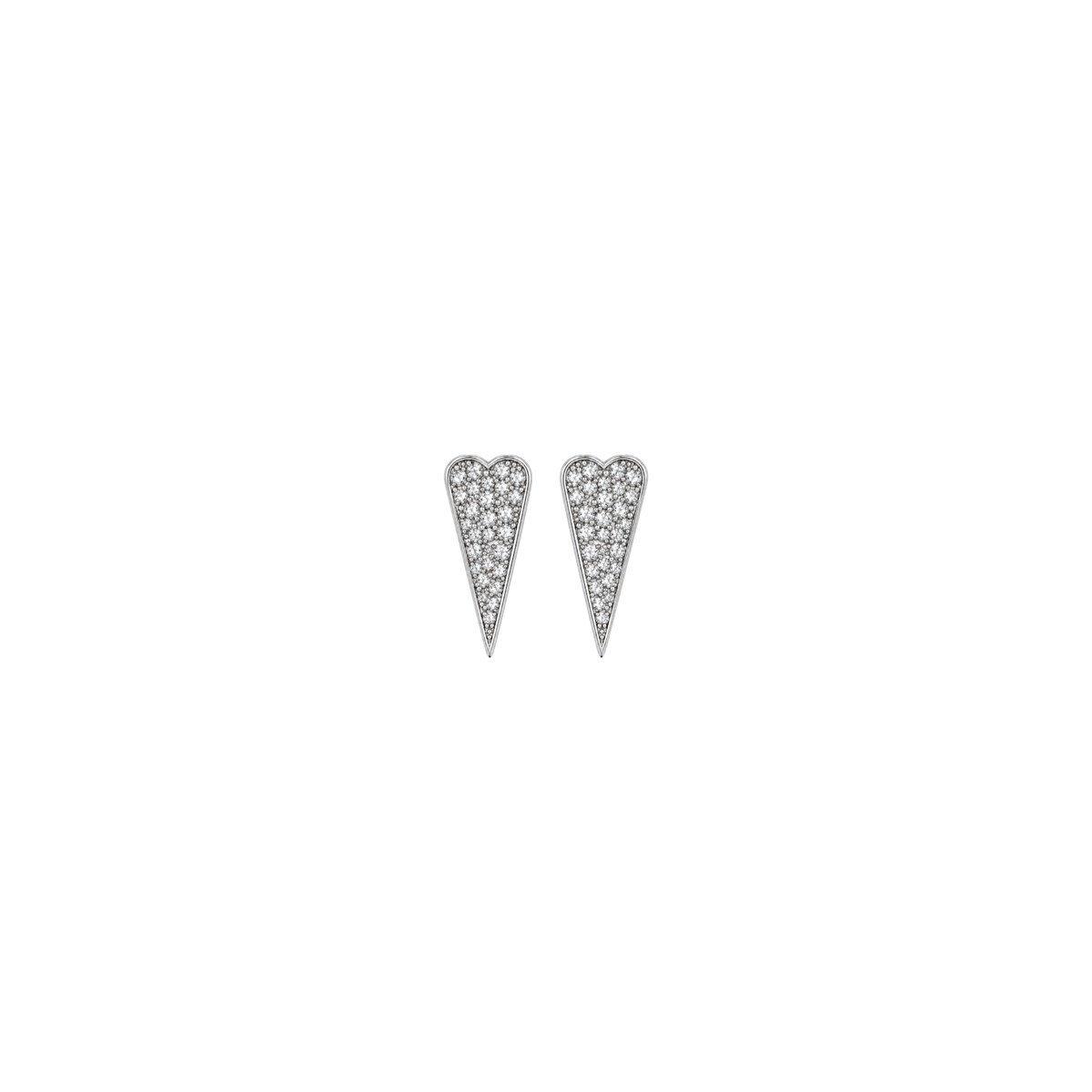 Orecchini Shining Heart Cuore in Argento e pietra preziose