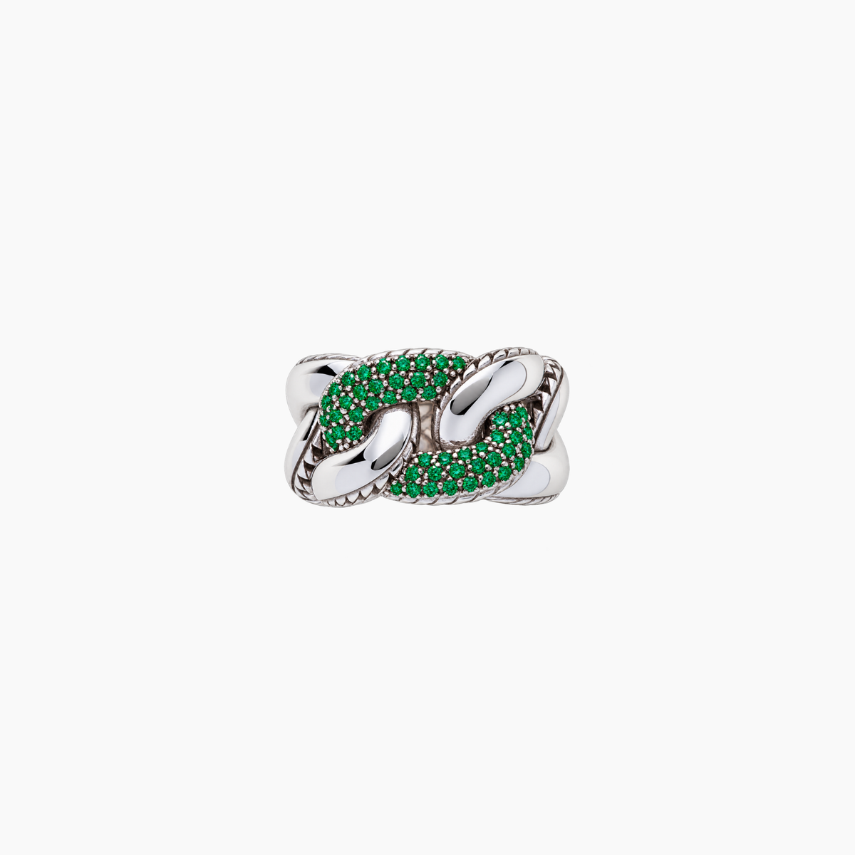 Glitter Ring in Silver and Rubies