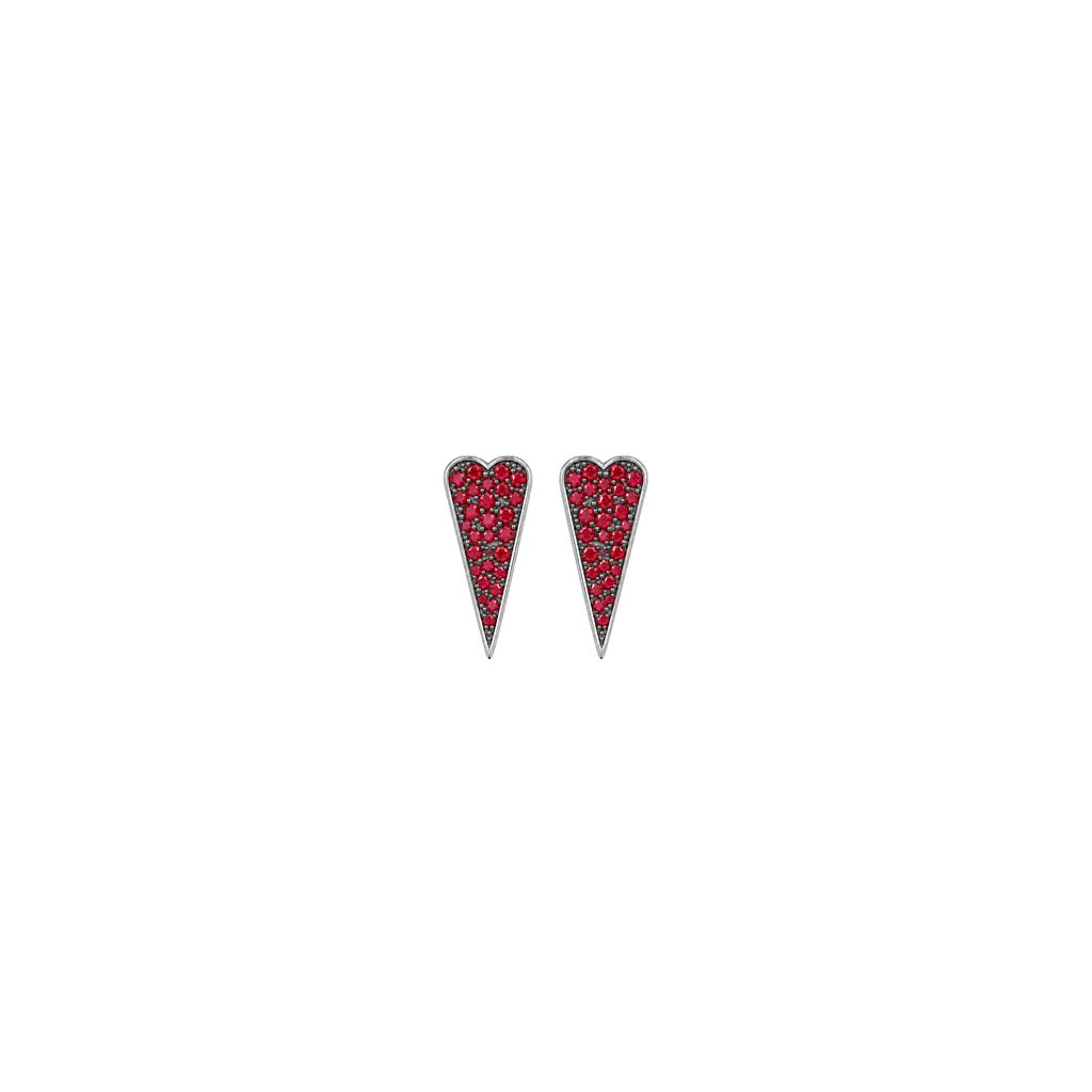 Orecchini Shining Heart Cuore in Argento e pietra preziose