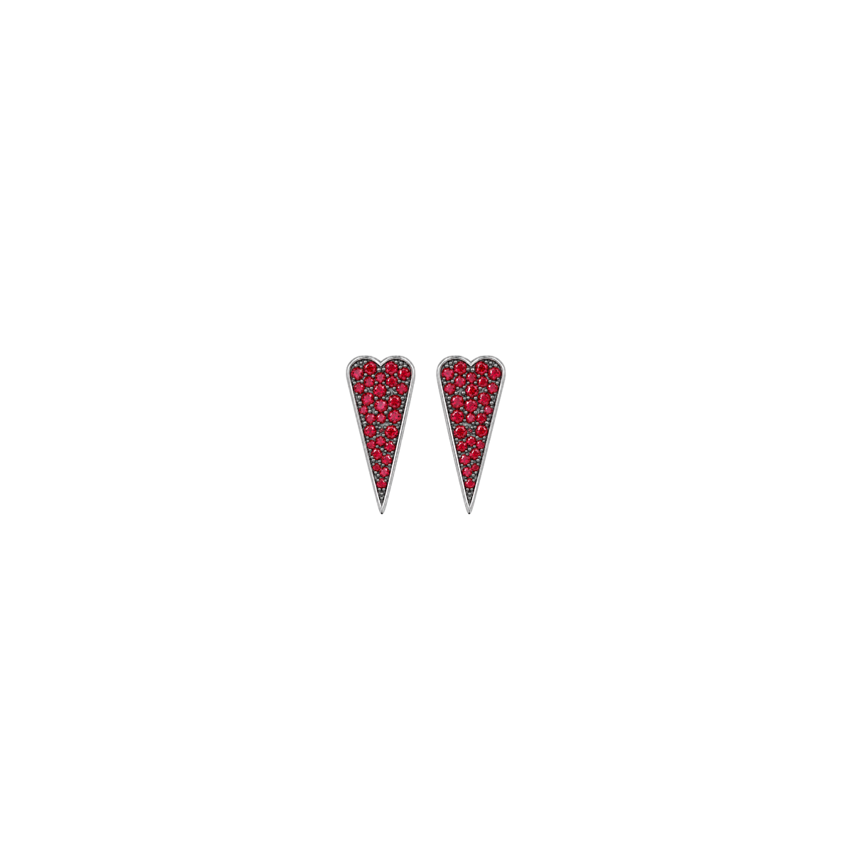 Orecchini Shining Heart Cuore in Argento e pietra preziose