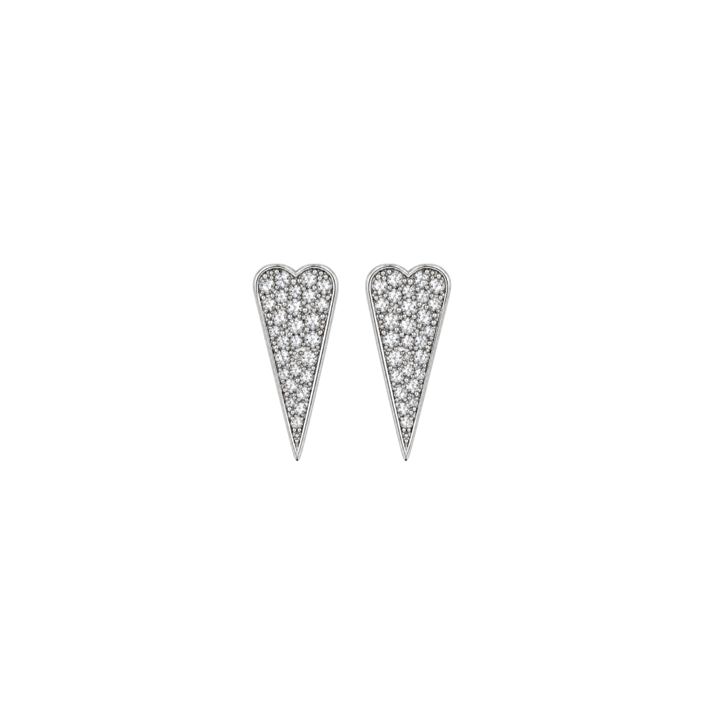 Orecchini Shining Heart Cuore in Argento e pietre preziose