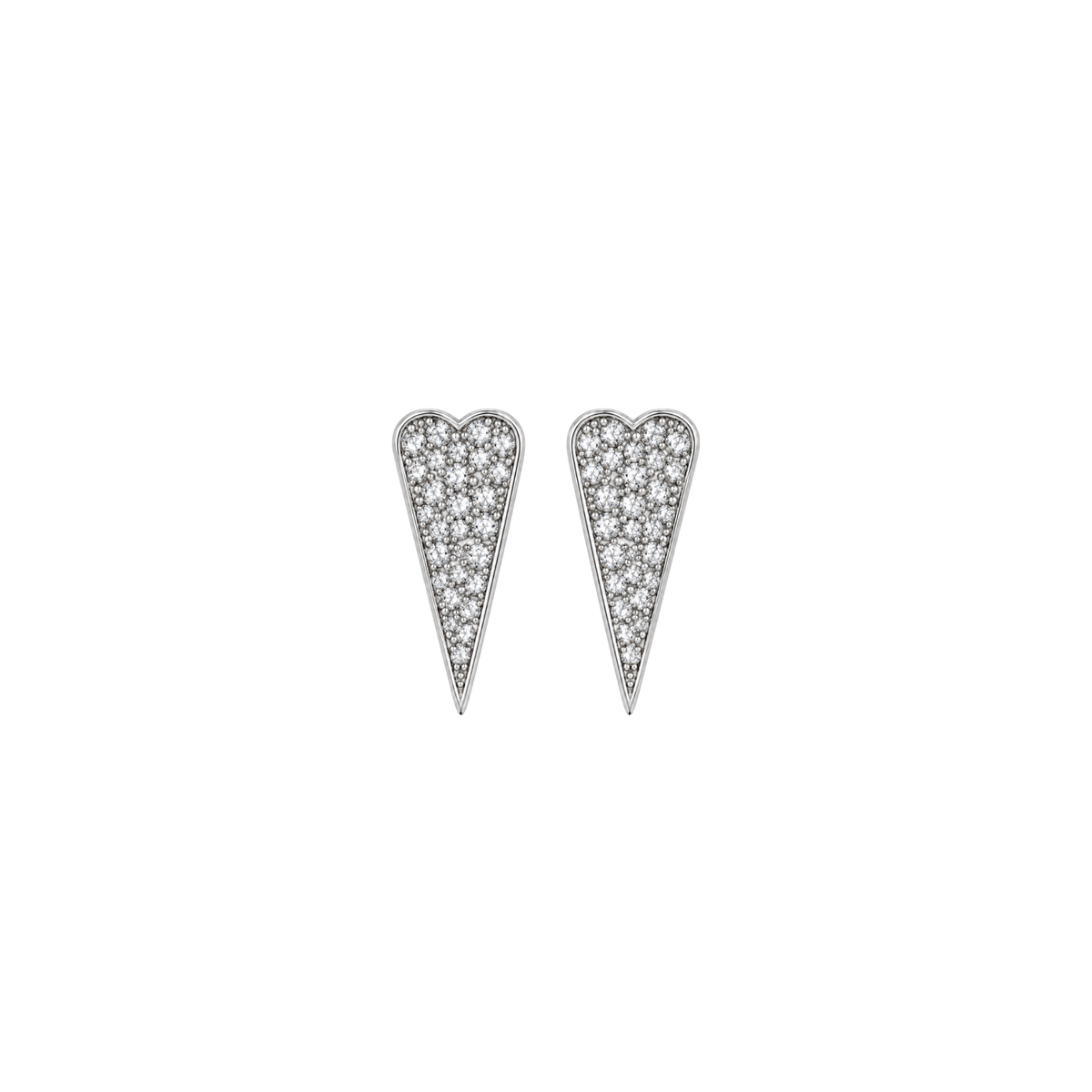 Orecchini Shining Heart Cuore in Argento e pietre preziose