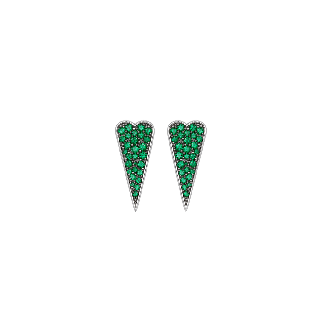 Orecchini Shining Heart Cuore in Argento e pietre preziose
