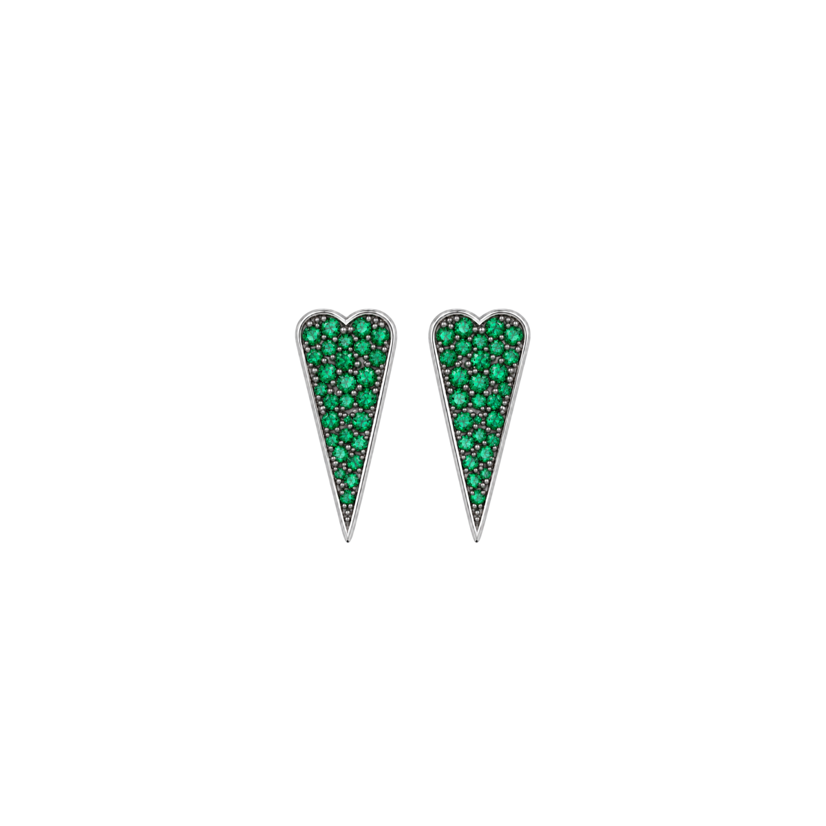 Orecchini Shining Heart Cuore in Argento e pietre preziose